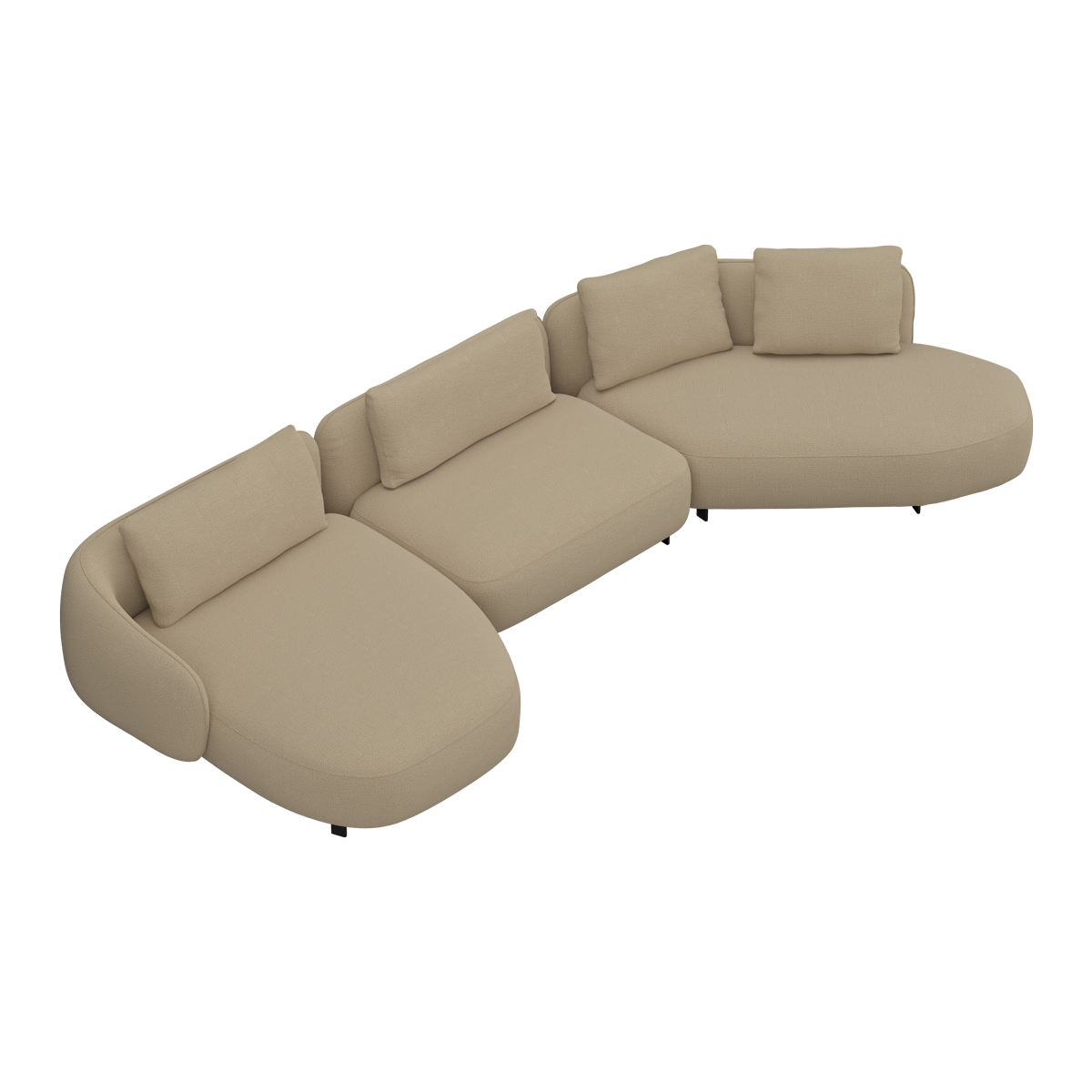 Orca, Curved Sectional Sofa by Furninova